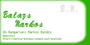 balazs markos business card